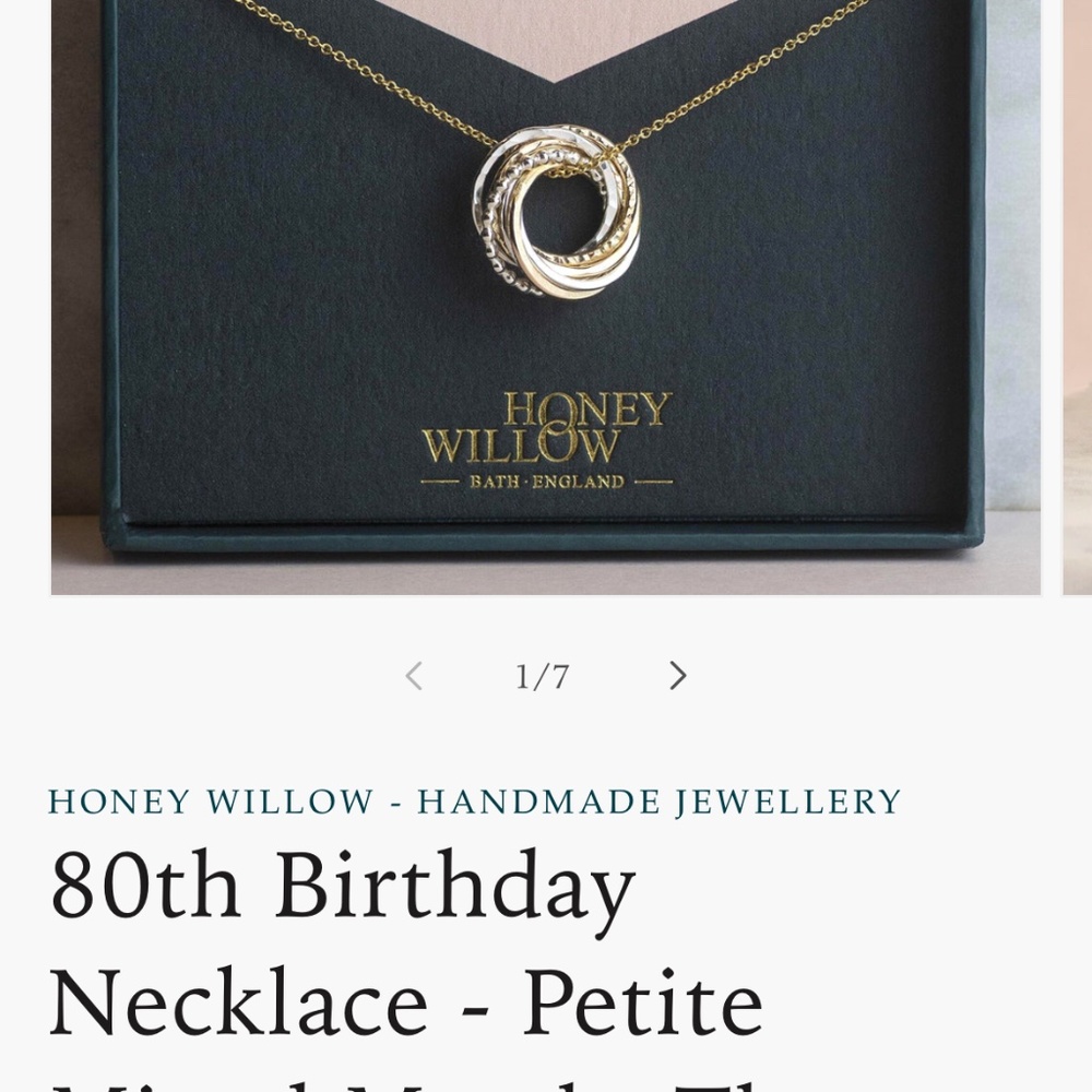 80th bday necklace